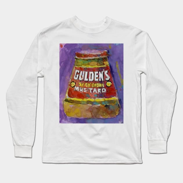 Gulden's Spicy Brown Mustard Long Sleeve T-Shirt by dfrdesign